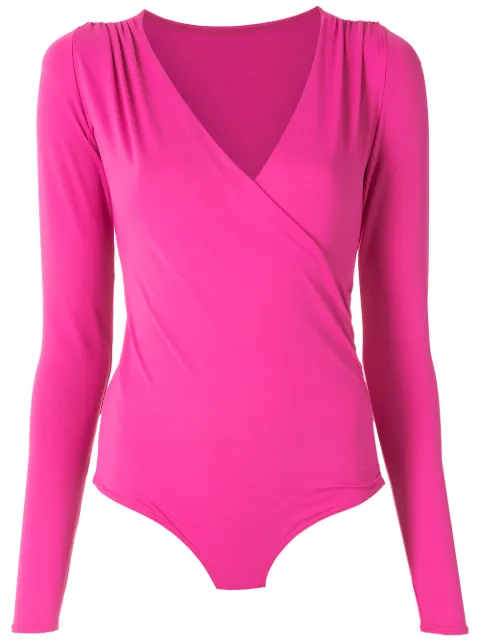Amir Slama draped long sleeves bodysuit