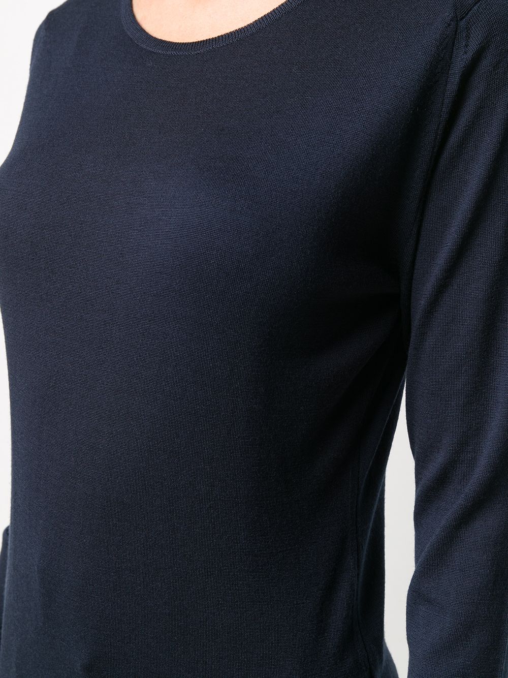 JOHN SMEDLEY FITTED ROUND-NECK PULLOVER