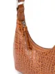 BY FAR crocodile-effect shoulder bag
