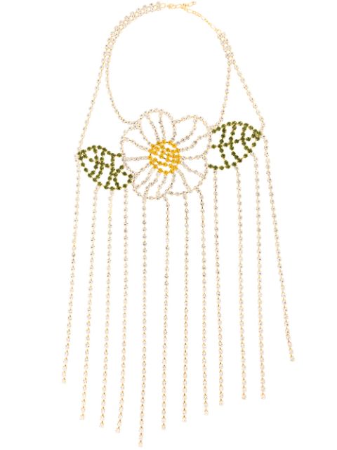 AREA floral-detail draped necklace