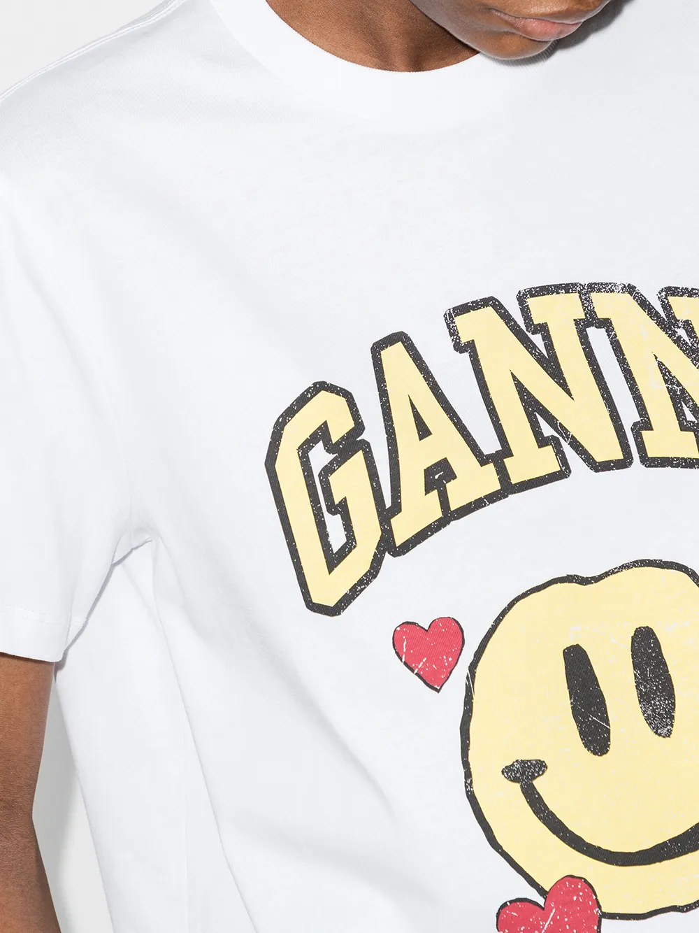 фото Ganni футболка с принтом smiley