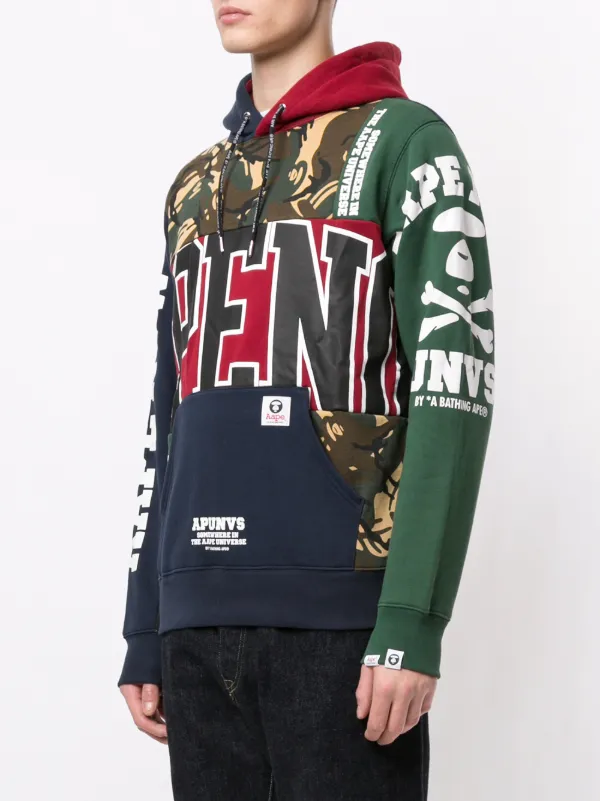 a bathing ape college moletom com capuz