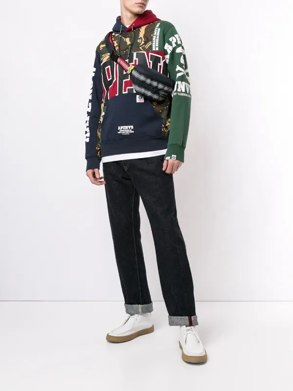 amiri patchwork moletom com capuz