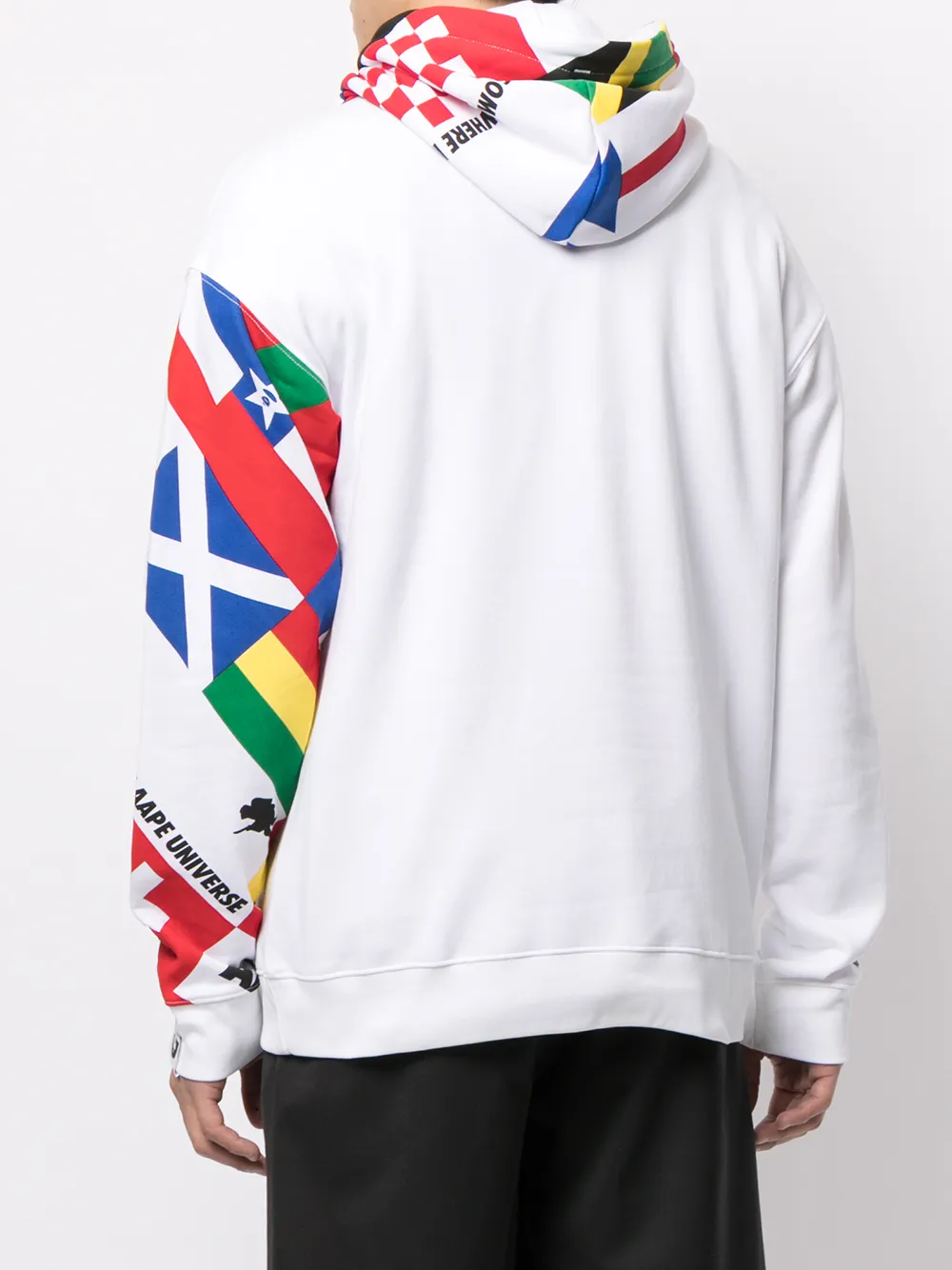 фото Aape by *a bathing ape® худи с отделкой в рубчик и принтом