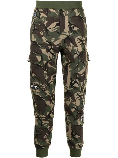 aape by *a bathing ape 迷彩印花工装运动裤