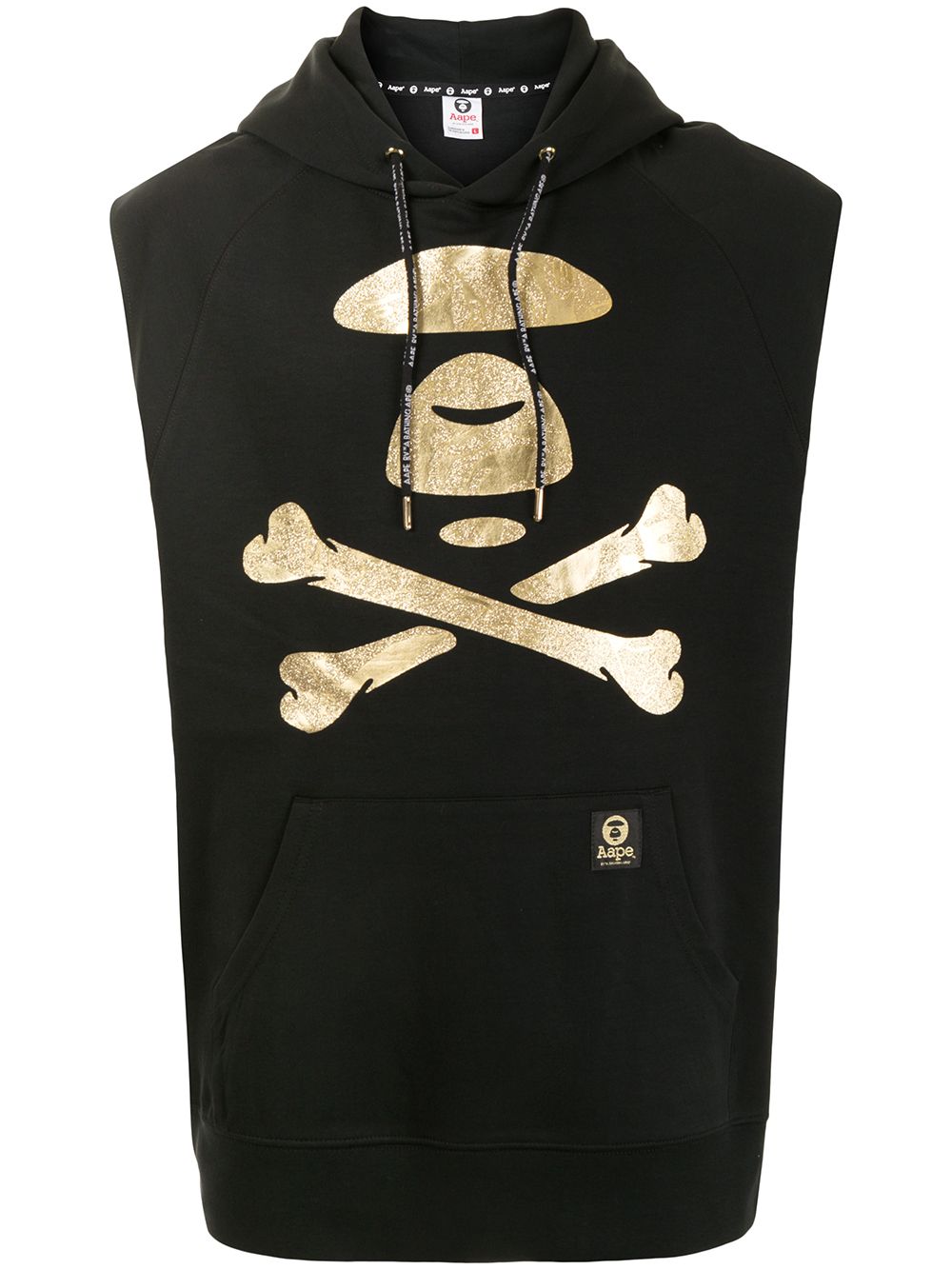 

AAPE BY *A BATHING APE® playera con capucha y logo - Negro