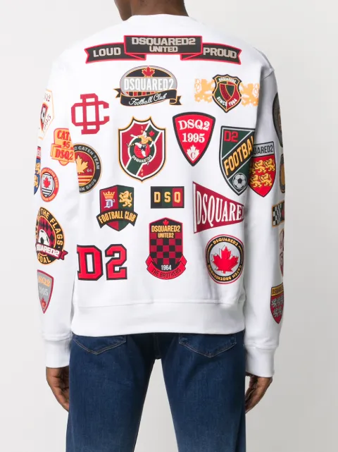 dsquared patch logo sweatshirt