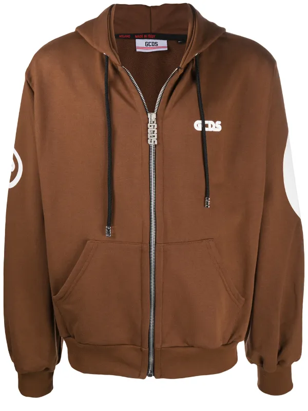 brown zip hoodie