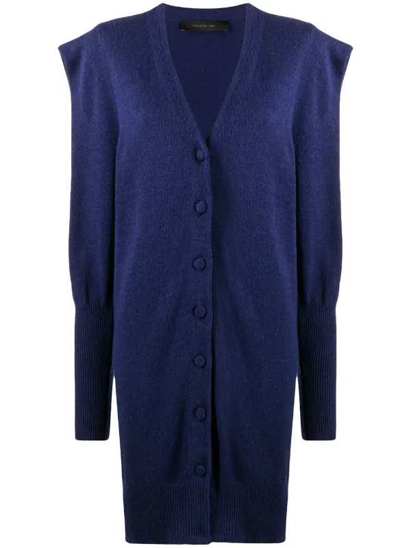 longline blue cardigan