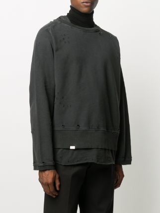 distressed layered sweatshirt展示图