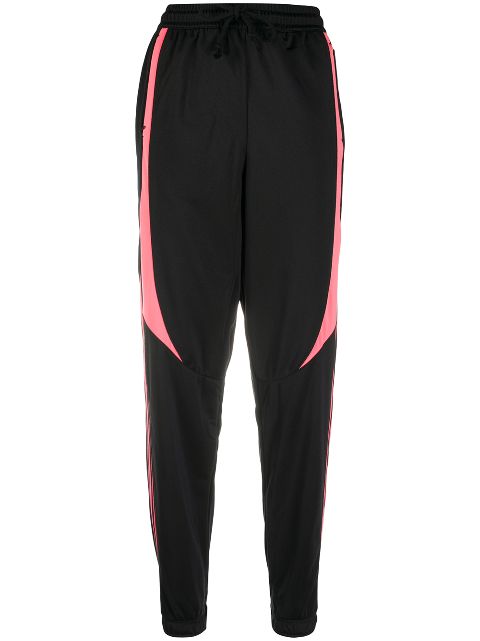 black tracksuit bottoms white stripe