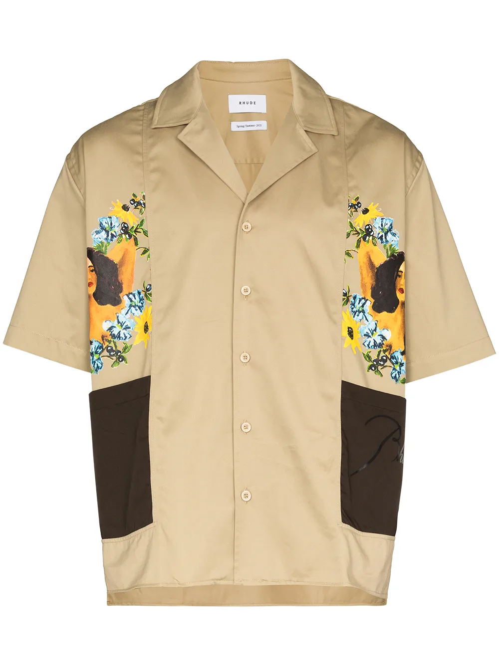 Rhude рубашка Cigar с короткими рукавами