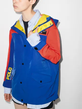 Sport colour-block oversized jacket展示图