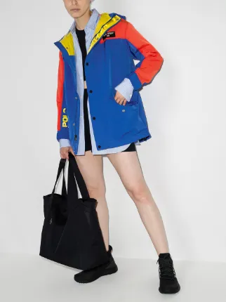 Sport colour-block oversized jacket展示图