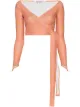 Image 1 of Maisie Wilen marble print wrap-style top