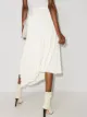 Joseph pleated asymmetric midi skirt