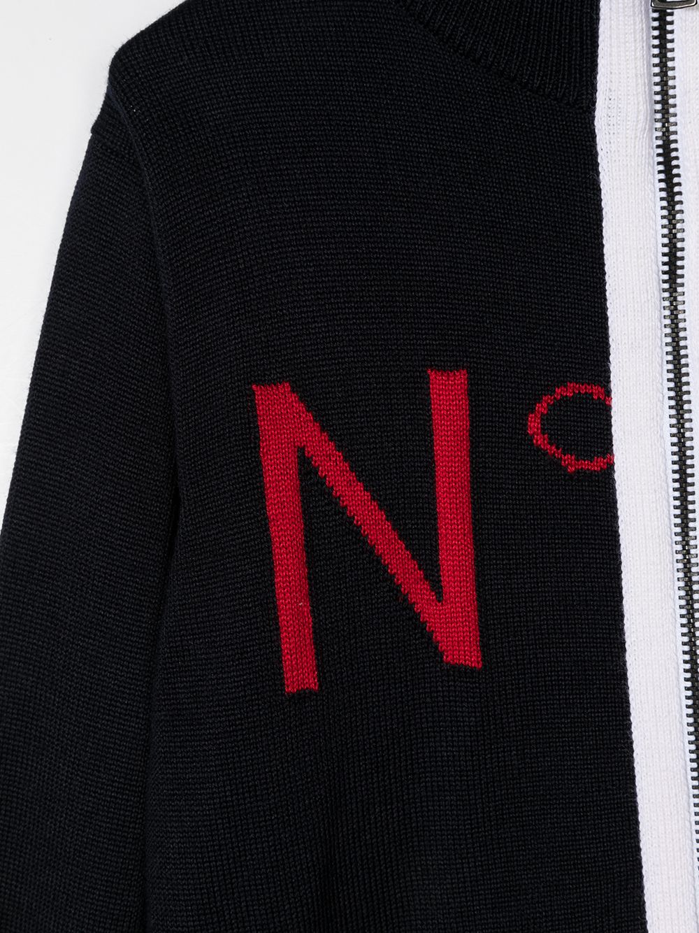 фото Nº21 kids zipped knitted logo jumper