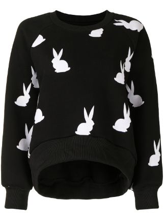 Cynthia Rowley Flynn Flocked Bunnies Sweatshirt - Farfetch
