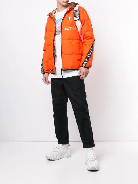orange bape jacket