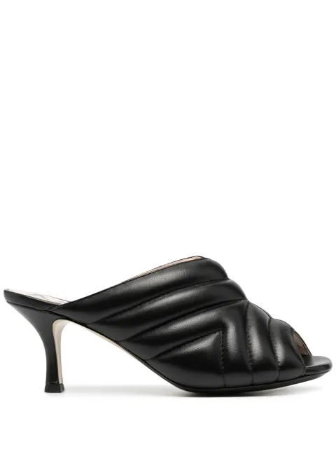 Nº21 quilted mid-heel mules