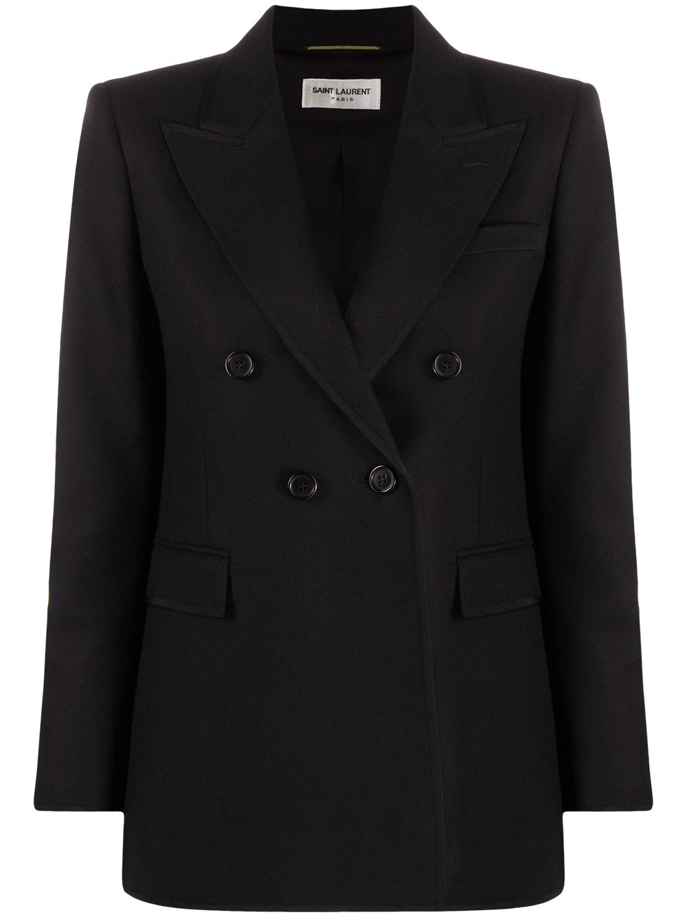 Saint Laurent double-breasted wool blazer - Black