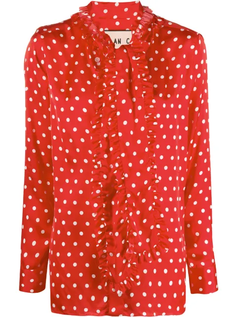 Plan C polka dot-print blouse