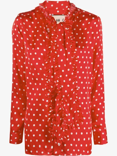 Plan C polka dot-print blouse