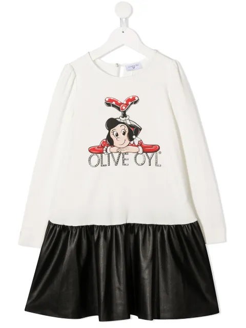 Monnalisa graphic print knitted dress