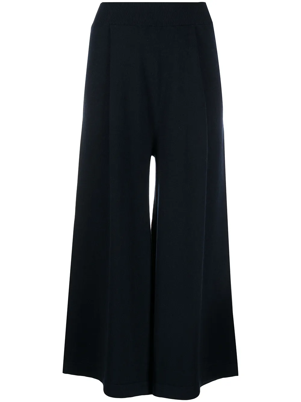 cropped wide-leg cashmere trousers