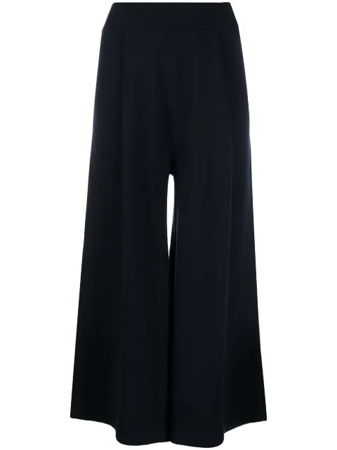 Malo cropped wide-leg cashmere trousers