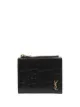 Image 1 of Saint Laurent Monogram crocodile-embossed compact wallet