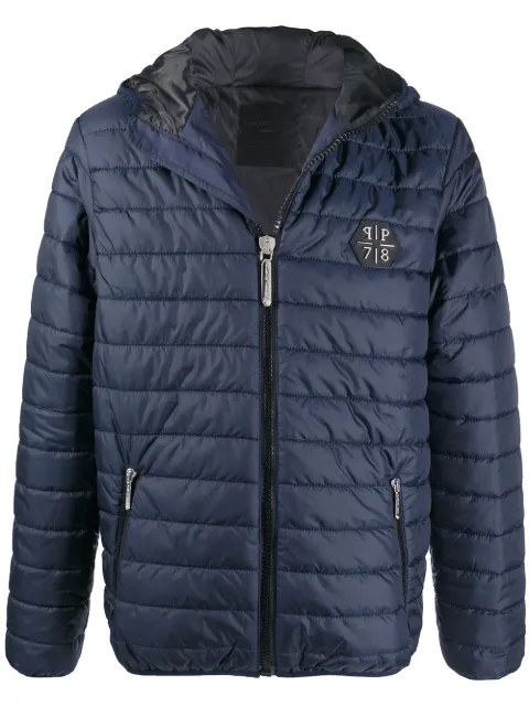 Philipp Plein quilted hooded jacket