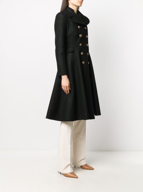 military skirted wool blend coat lauren ralph lauren