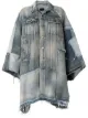 Image 1 of Saint Laurent patchwork denim cape dress