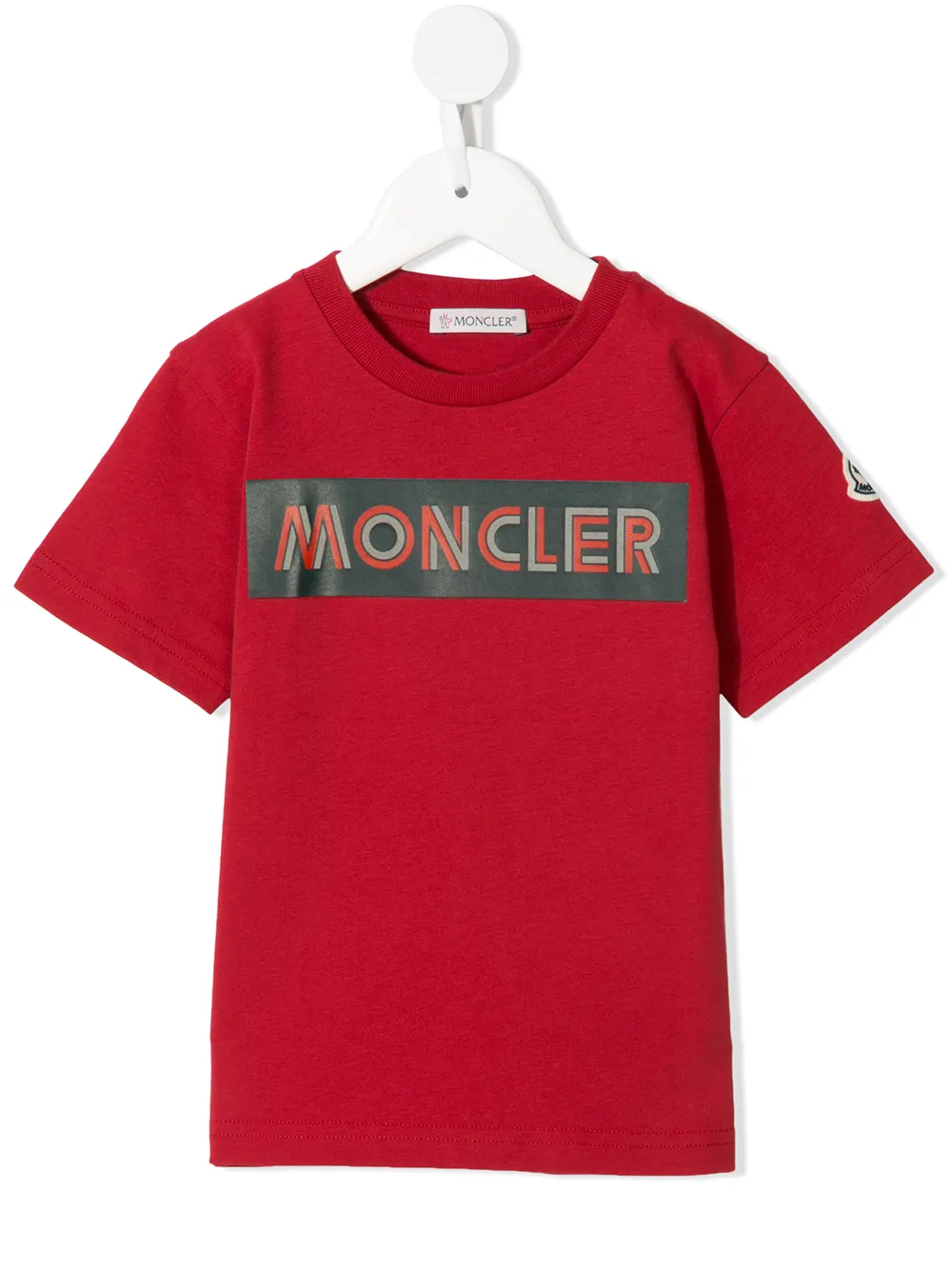 

Moncler Enfant playera con franja del logo - Rojo