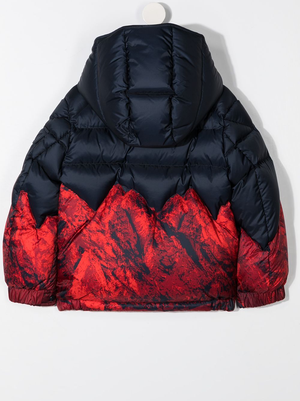 фото Moncler kids пуховик с принтом