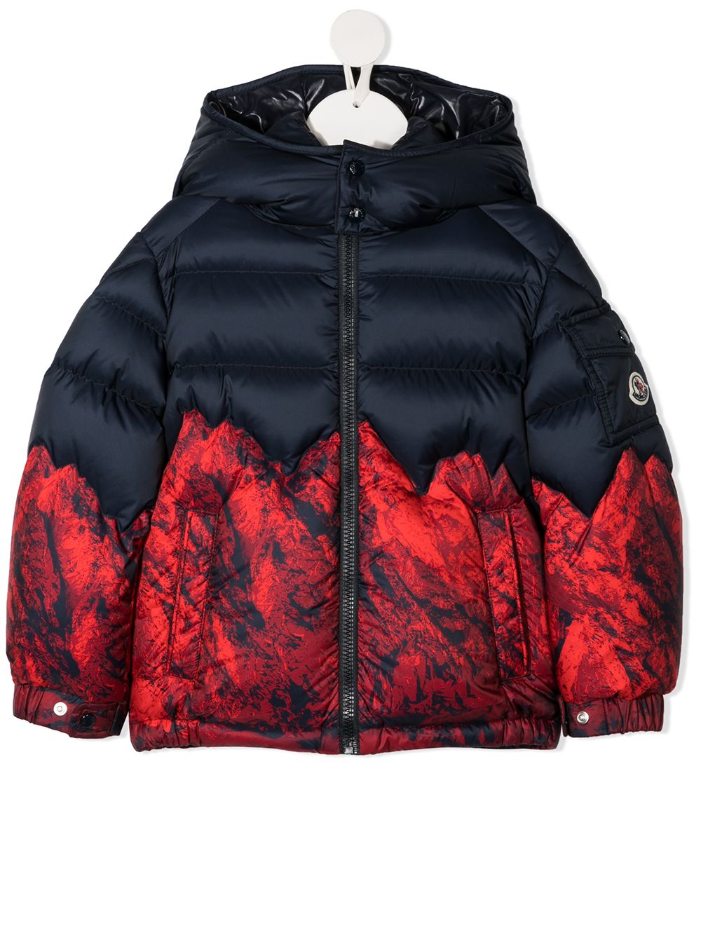 фото Moncler kids пуховик с принтом