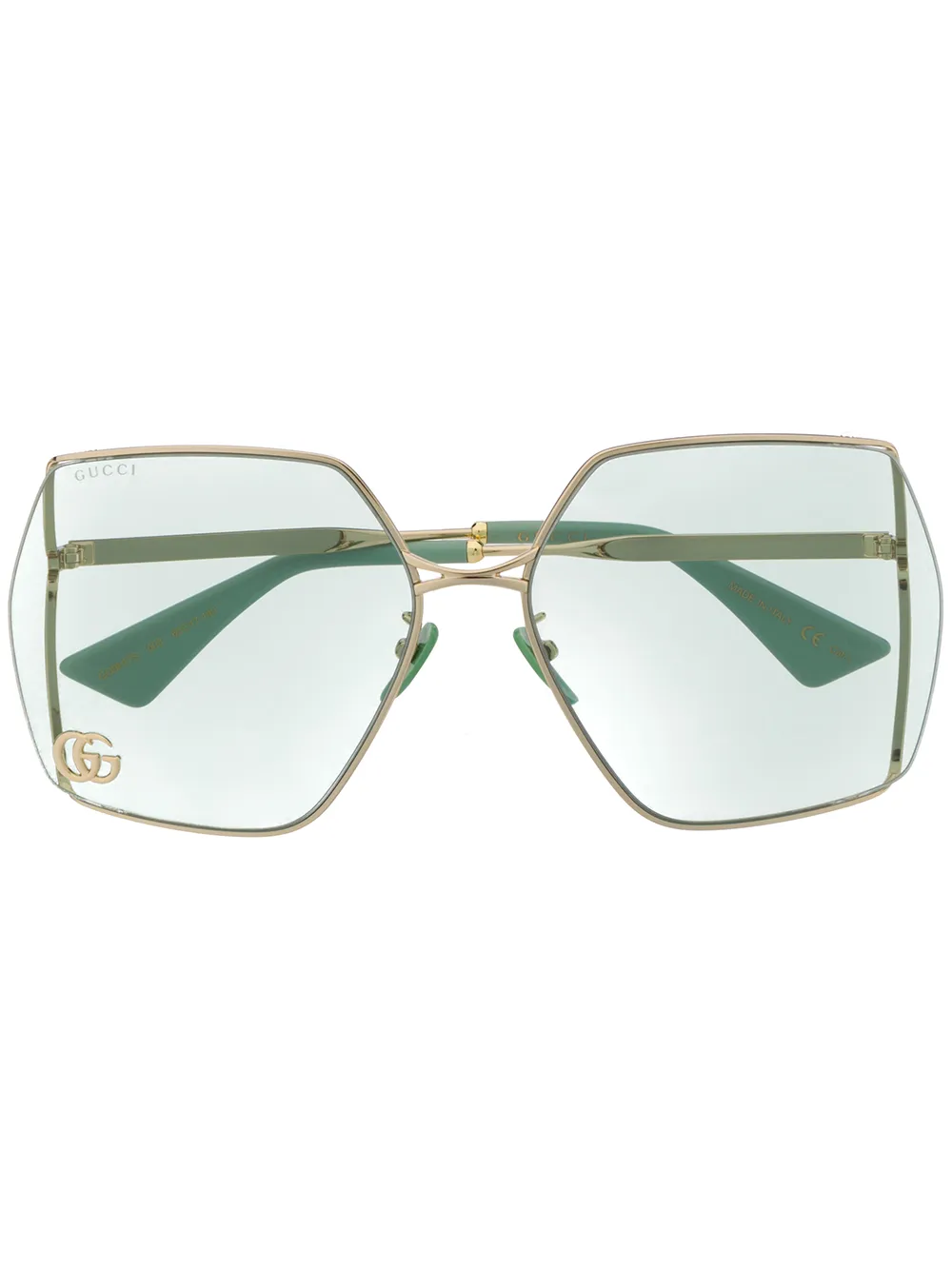 фото Gucci eyewear double g oversized-frame sunglasses