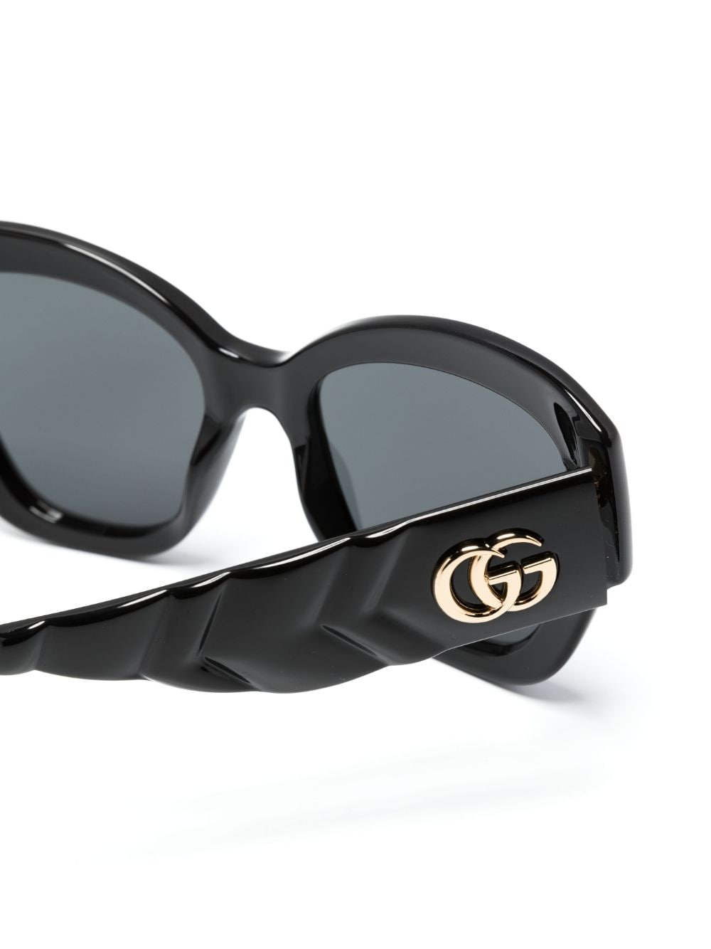 Shop Gucci Gg0808s Oversized-frame Sunglasses In Black