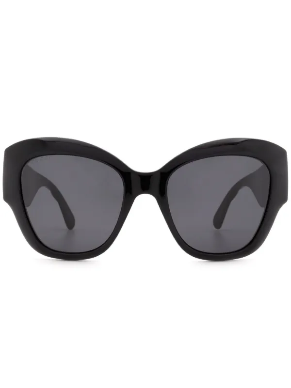 GUCCI オーバーサイズサングラス ブラック Gucci Eyewear GG0808S オーバーサイズ サングラス 通販 - FARFETCH
