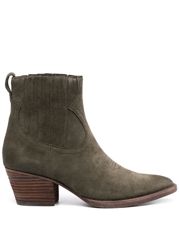 Shop green Ash Faith ankle boots with 