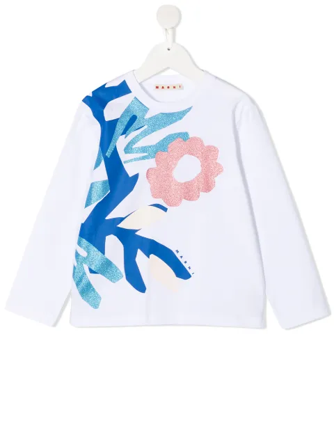 Marni Kids playera con estampado floral