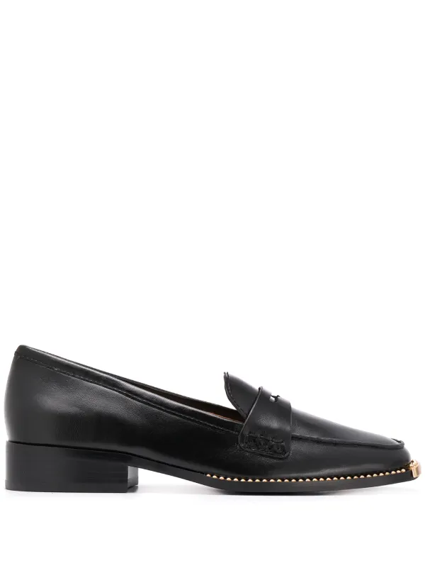 coach metallic loafers