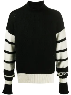 Neil Barrett Jetzt online auf Farfetch shoppen Cooler Pullover mit Schnürung am Ausschnitt schwarz