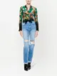 Alice+Olivia floral print silk blouse