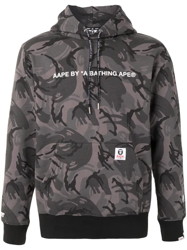 Shop pe By A Bathing Ape Camouflage Logo Print Hoodie With Express Delivery Worldarchitecturefestival