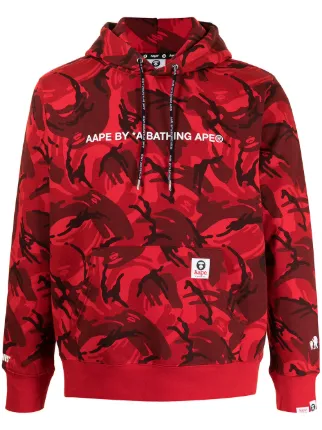 aape hoodie red