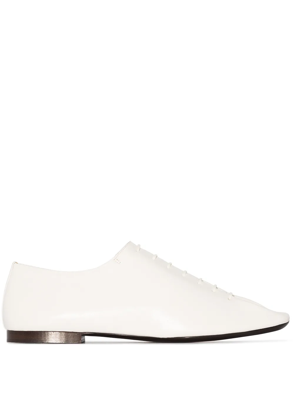 

Lemaire square-toe leather Derby shoes - White