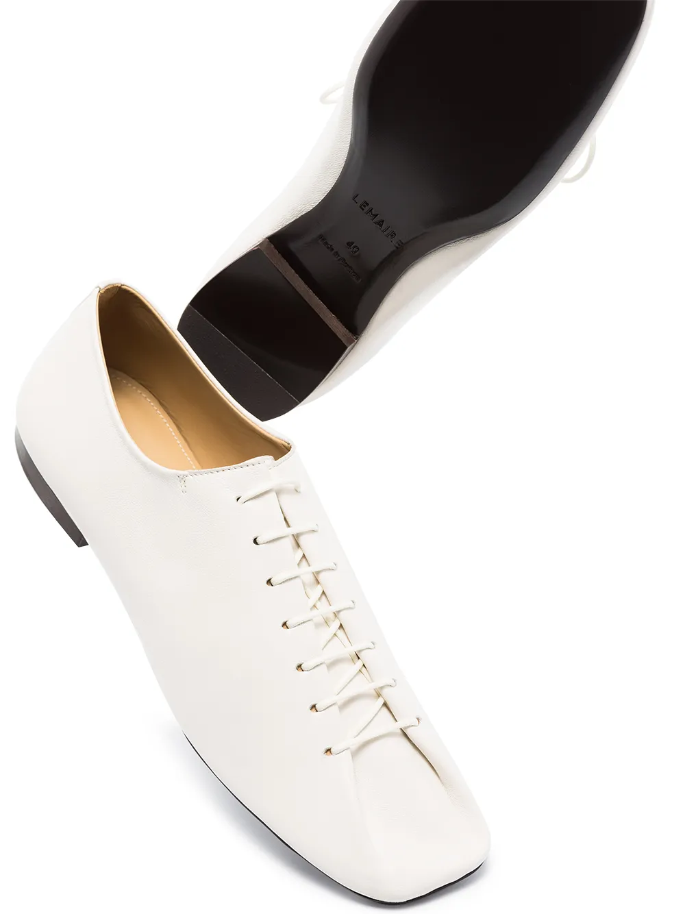 Shop Kenneth Ize Square-toe Leather Derby Shoes In White