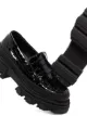 Image 2 of GANNI crocodile embossed flatform loafers